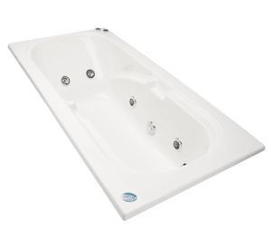 Tina hidromasaje 84x172 cm Mykonos blanco Norglas.