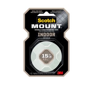 Cinta montaje doble faz Interior 2.54 cm x 1.39 m blanco