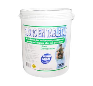Cloro tableta piscina 3 kg Pura tech
