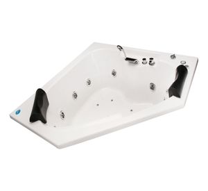 Tina hidromasaje 150x150 cm 6 jets derecho Creta full Norglas