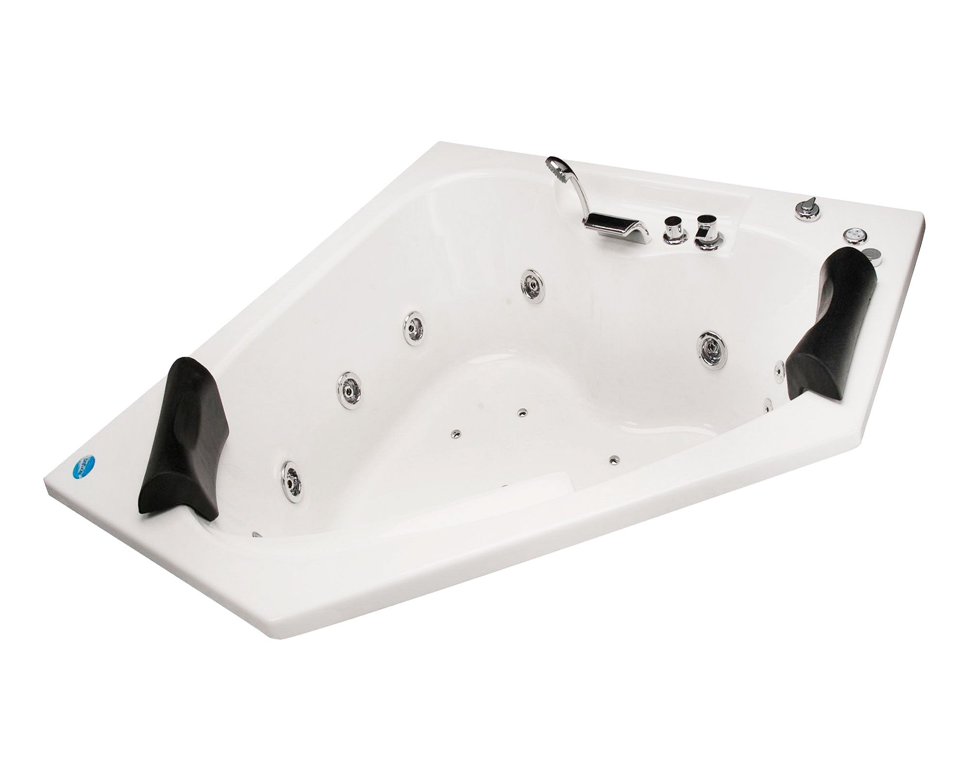 Tina hidromasaje 150x150 cm 6 jets derecho Creta full Norglas