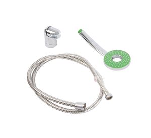 Mango ducha 1 función + accesorios cromo/verde Vessanti