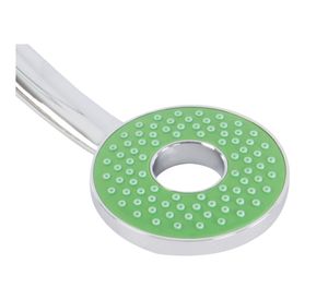 Mango ducha 1 función + accesorios cromo/verde Vessanti