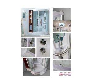 Cabina ducha con receptáculo 105 x 215 x 138 cm Marbella Norglas