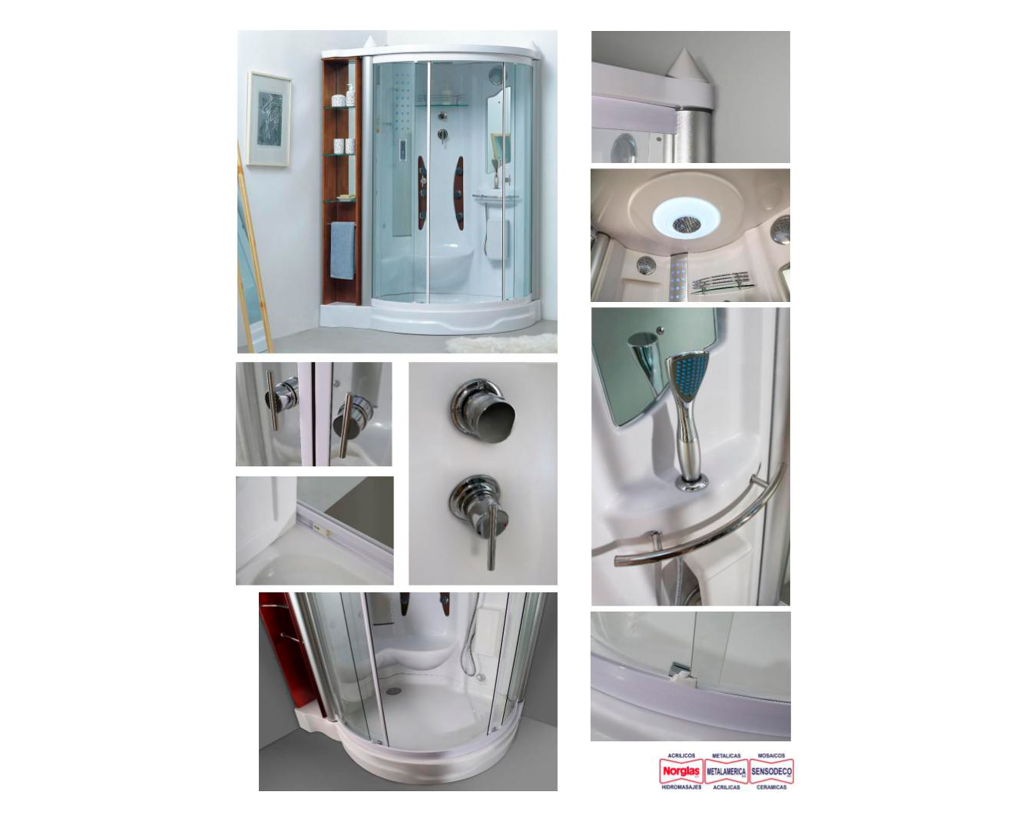 Cabina Ducha Marbella 105x215x138 cm Norglas