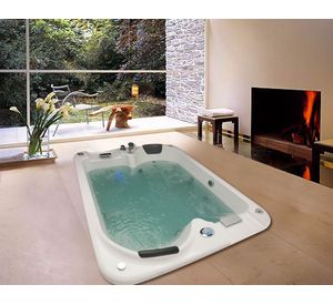 Tina hidromasaje 152x183 cm Andros blanco Norglas.