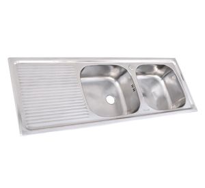 Lavaplatos empotrado izquierda 43x123.5 cm gris Splendid