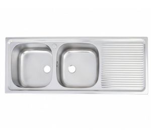 Lavaplatos empotrado derecha 43x123.5 cm gris Splendid