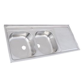 Lavaplatos empotrado derecha 43x123.5 cm gris Splendid