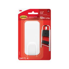 Gancho resiste 4.5 kg + 4 tiras adhesivas