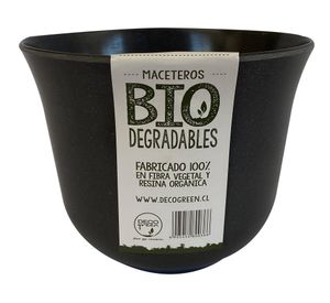 Macetero 16 cm curvo negro