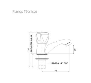 Llave individual Rapel cromado Nibsa