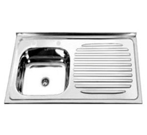 Lavaplatos sobreponer gris 100x50x15 cm