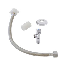 Llave angular 1/2" x 1/2" + flexible 1/2" x 15/16" 35 cm Technoflex