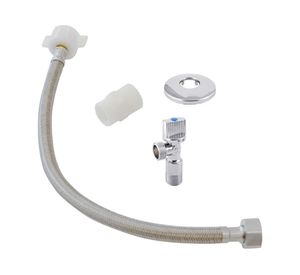 Llave angular 1/2" x 1/2" + flexible 1/2" x 15/16" 35 cm Technoflex