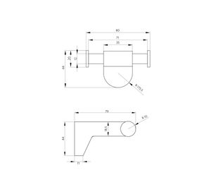 Percha doble Dessin negro Stretto