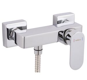 Monomando ducha receptáculo Marina plateado Tebisa