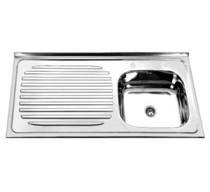 Lavaplatos sobreponer gris 15x50x100 cm