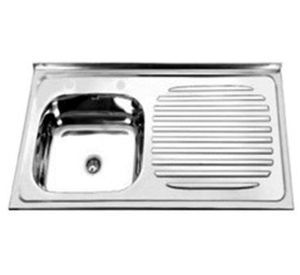 Lavaplatos sobreponer gris 80x50x40 cm