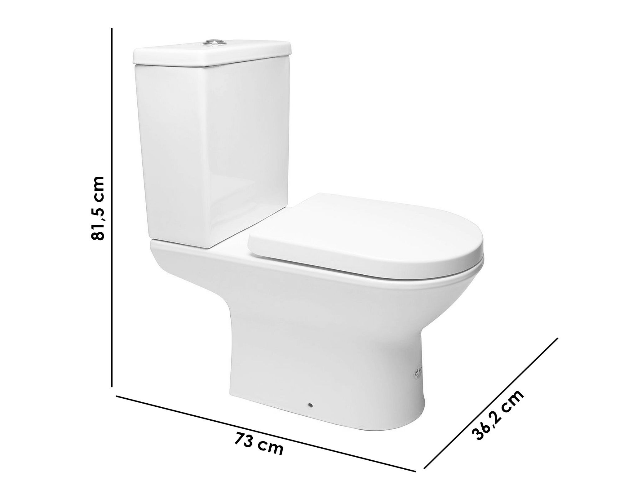WC eco dual flush cierre suave Verso Fanaloza
