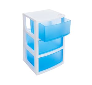 Mueble organizador 3 cajones azul Wenco