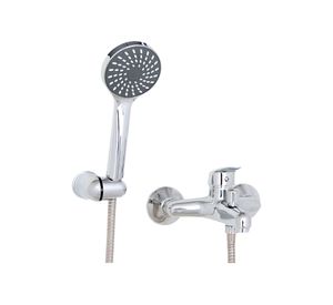 Combinación tina ducha Crono cromado Tebisa