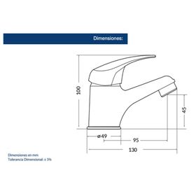 Monoblock lavamanos Pronto gris cromado brillante