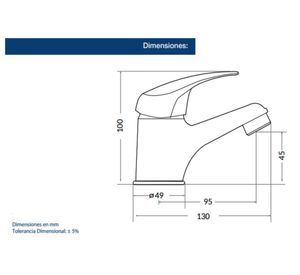 Monoblock lavamanos Pronto gris cromado brillante