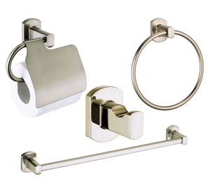 Set accesorios baño Varanasi cromado 5 piezas