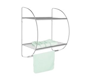 Toallero pared Redondeado cromo 42.5 cm