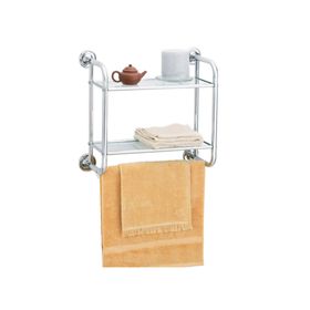 Repisa doble toallero cromo 48.3 cm