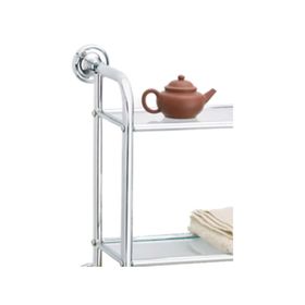 Repisa doble toallero cromo 48.3 cm