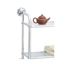 Repisa doble toallero cromo 48.3 cm