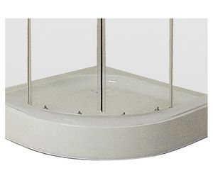 Cabina redonda perfil cromado 210x80x80 cm