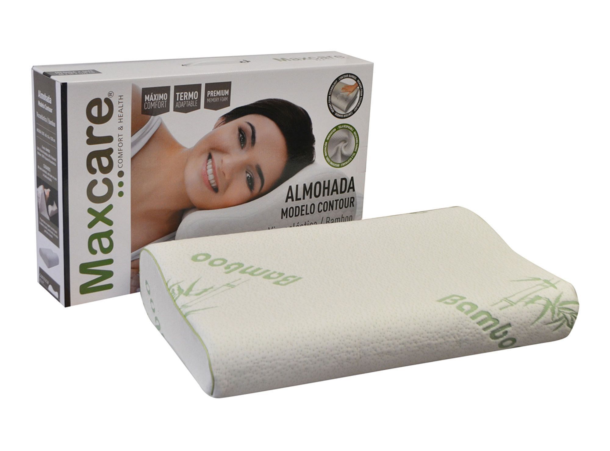 BS Almohada viscoelástica 30x63 cm Contour bamboo Maxcare