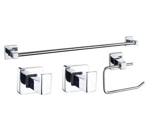 Set accesorios de baño Arezzo cromo 4 piezas