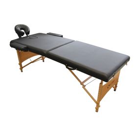 Camilla de masaje madera negro Glomed