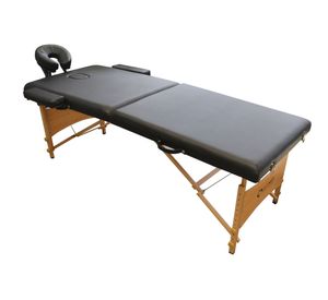 Camilla de masaje madera negro Glomed