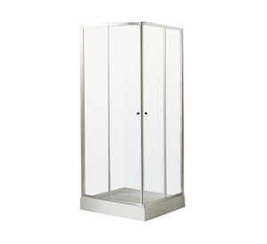 Cabina cuadrada perfil cromado 210x90x90 cm