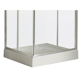 Cabina cuadrada perfil cromado 210x90x90 cm