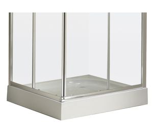 Cabina cuadrada perfil cromado 210x90x90 cm