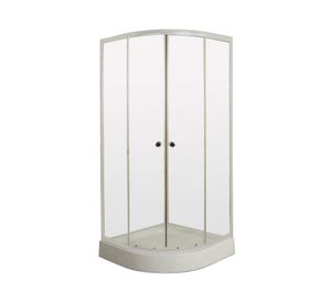 Cabina redonda perfil cromado 210x90x90 cm