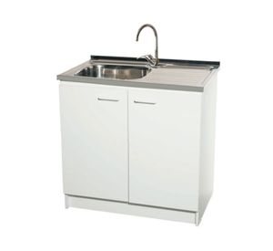 Mueble base lavaplatos derecho 100 cm blanco Tebisa