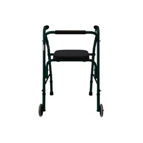Andador con rueda y asiento verde Maxcare