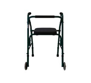 Andador con rueda y asiento verde Maxcare