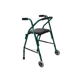 Andador con rueda y asiento verde Maxcare