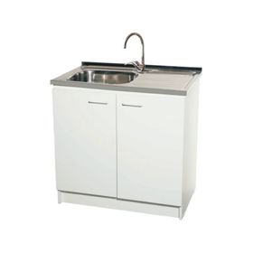 Mueble base lavaplatos 2 puertas blanco Tebisa