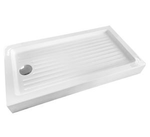 Receptáculo acrílico con registro desagüe blanco 14x70x130 cm