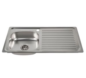 Lavaplatos empotrado derecha 100 cm plateado Briggs