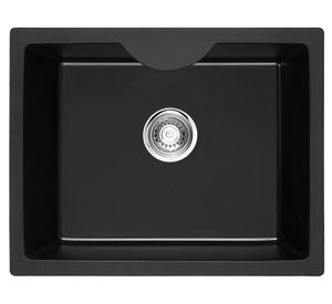 Lavaplatos sobreponer 58x45 cm Deluxe Túnez negro FDV